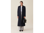 Manteau long coupe droite bleu