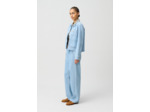 Veste jean denim col claudine
