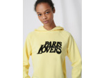 Sweat-shirt jaune brodé