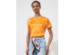 Tee-shirt en mix matières soie et coton