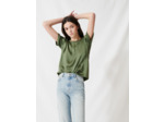 Tee-shirt en mix matières soie et coton