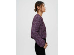 Veste en tweed violet matelassée