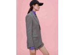 Veste droite en pieds de poule