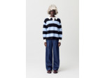 Pull polo large rayures