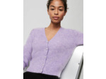 Cardigan en mohair à boutons perles