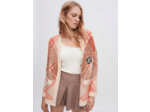 Cardigan fluffy en jacquard losanges