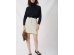 Jupe droite façon tweed contrastée