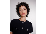 Robe courte en tweed à galons