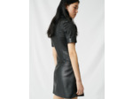Robe chemise boutonnée en cuir