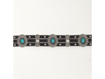 Ceinture taille haute en cuir avec studs