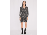 Robe courte imprimée brodée de sequins