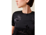 Top noir sequins brodés