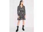 Robe courte imprimée brodée de sequins