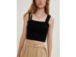 Crop top en maille à bretelles