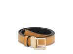 Logo Carré L - Ceinture réversible - Noir/Camel
