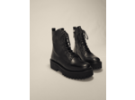 Boots à lacets en cuir noires