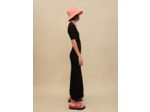 Robe longue ajourée noire