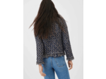 Cardigan en maille lurex et franges