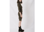 Robe drapée en maille stretch et lurex