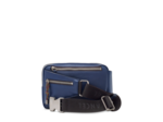 JIMMY CUIR LISSE / CUIR EMBOSSE - POCHETTE - Bleu Petrole