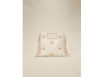 Sac M en cuir matelassé à studs