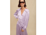 Robe longue fluide satinée