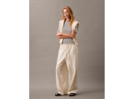 PANTALONS PLIÉS EN LIN AVEC CEINTURE