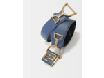Ceinture en cuir embossé crocodile