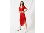 Robe longue en mousseline brodée