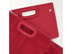 Pochette M Duo en suède tressé et cuir