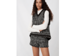 Top façon tweed à galons