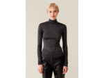 Sous-pull jersey brillant col haut