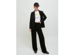 Pantalon noir large en maille