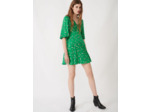 Robe en jacquard satin imprimé