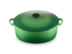 Cocotte ovale 31cm en fonte émaillée bambou