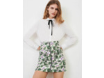 Chemise en popeline à volants