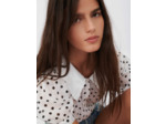 Chemise à pois effet froissé