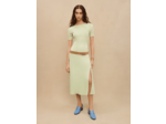 Robe fendue en maille