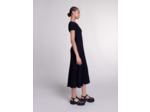 Robe longue en maille côtelée