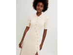 Robe longue en maille fendue