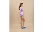 Robe asymétrique satinée
