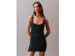ROBE MINI À BRETELLES EN PERLES
