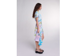 Robe courte imprimée satinée