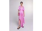Robe longue satinée