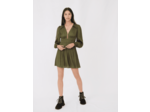Robe courte satinée à volants
