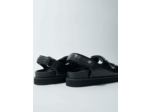Sandales plates en cuir