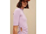Robe en maille ajourée parme