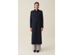 Manteau long coupe droite bleu