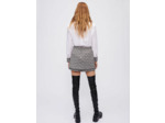 Short trompe-l'œil en jacquard lamé