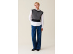 Pull rayé sans manches maille